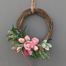 Load image into Gallery viewer, Blush Rose Wreath - Medium - Field &amp; Rose
