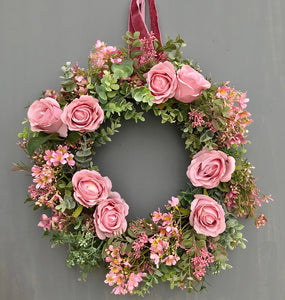 Vintage Rose Wreath - Medium - Field & Rose