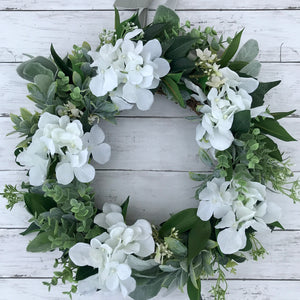 Hydrangea & Eucalyptus Wreath - Medium - Field & Rose