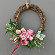 Load image into Gallery viewer, Blush Rose Wreath - Medium - Field &amp; Rose
