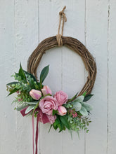 Load image into Gallery viewer, Blush Rose Wreath - Medium - Field &amp; Rose
