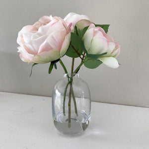 Faux Roses in Vase