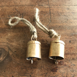 Brass Cow Bells - set of 2 - Field & Rose